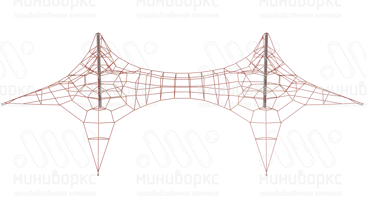 Канатные конструкции Пирамиды – P-0958-61-Ral7016 | картинка 2