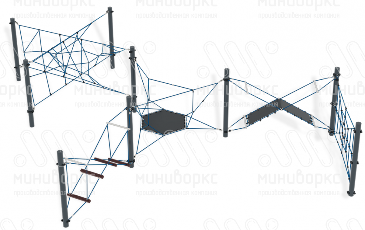 Канатные полосы препятствий – M-0004.20-4w | картинка 1